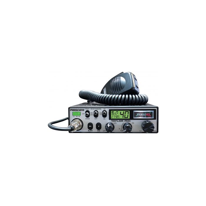 President Electronics BILL CB Radio, 40 Channels AM, 12 Volts, USB 5V/2.1A,  Up/Down Channel Selector, Volume Adjustment and ON/OFF, Manual Squelch and